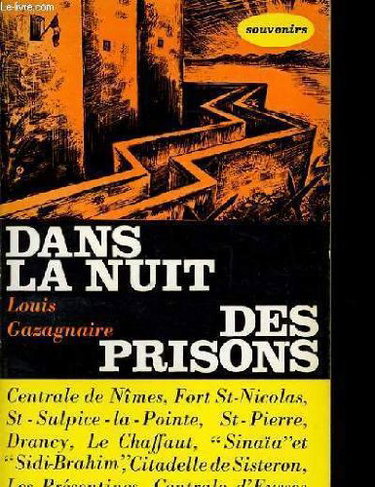 Couverture de Dans la nuit des prisons par Louis Gazagnaire