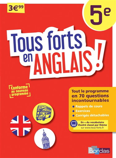 Couverture de Tous forts en anglais ! 5e par Nicole Gandilhon