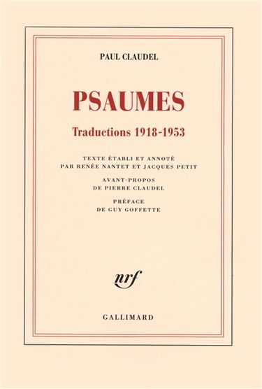 Psaumes : traductions 1918-1953