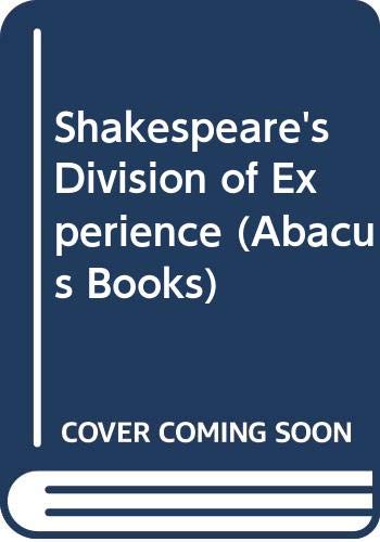 Couverture de Shakespeare's Division of Experience
