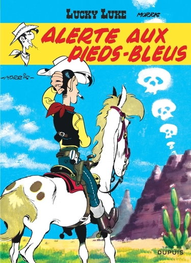 Couverture de Lucky Luke. Vol. 10. Alerte aux Pieds-Bleus