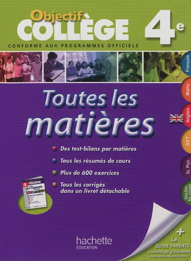 Toutes les matières, 4e