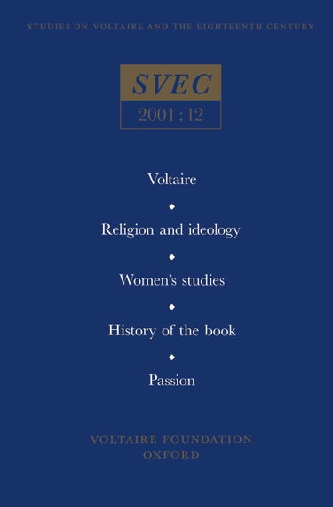 Couverture de Voltaire - Religion and ideology - Women’s studies - History of the book - Passion in the eighteenth century