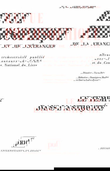 Revue philosophique, n° 2 (2002). Le temps dans l'Antiquité