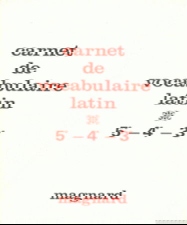 Carnet de vocabulaire latin 4e et 3e