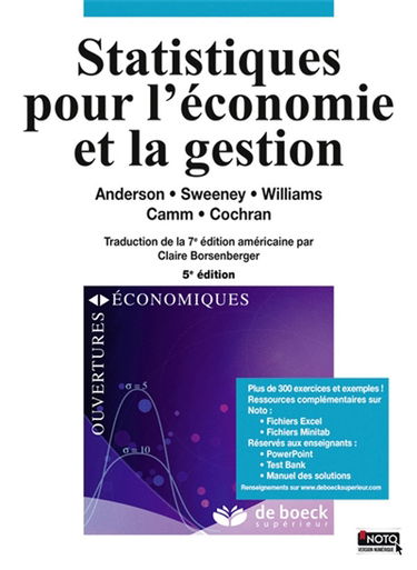 Statistiques pour l'économie et la gestion