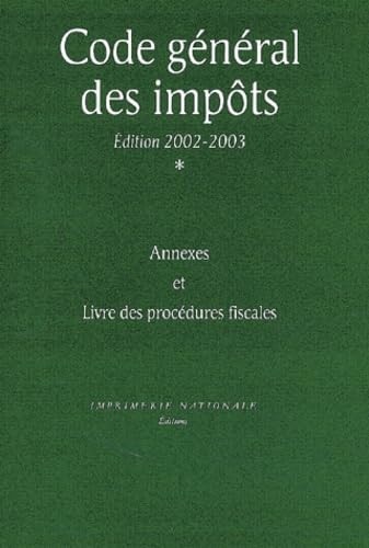 Code général des impôts, tome 1