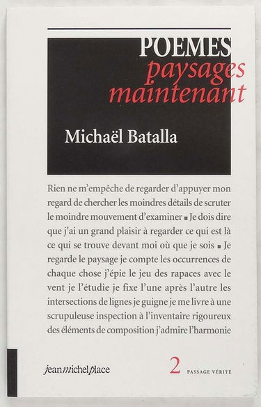 Poèmes paysages maintenant