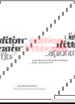 L'édition littéraire aujourd'hui