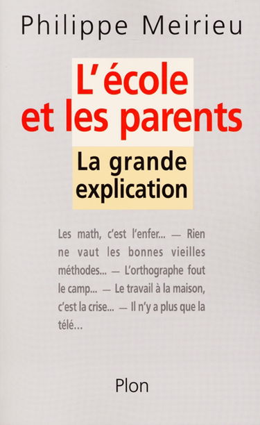 L'école et les parents : la grande explication