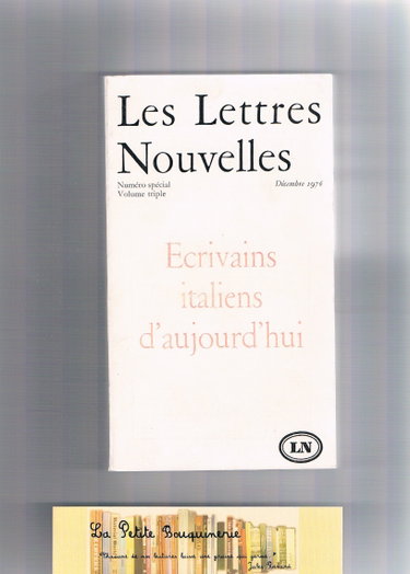 Couverture de Les Lettres Nouvelles - Ecrivains italiens d'aujourd'hui - par Collectif