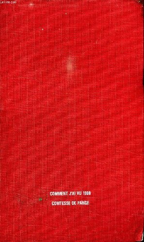 Couverture de Comment j'ai vu 1900
