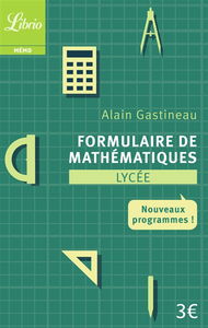 Formulaire de mathématiques : lycée : nouveaux programmes