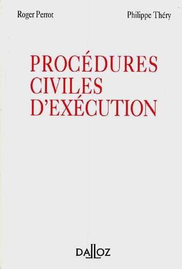 Couverture de Les procédures civiles d'exécution