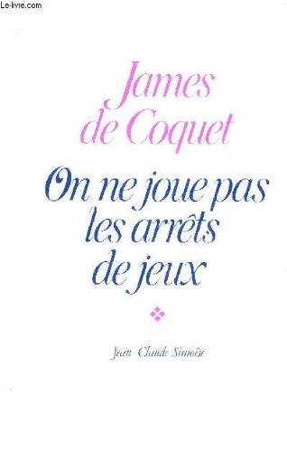 Couverture de On ne joue pas les arrêts de jeux.