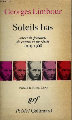 Couverture de Soleils bas suivi de poemes, de contes et de recits. 1919 - 1968. collection : poesie.