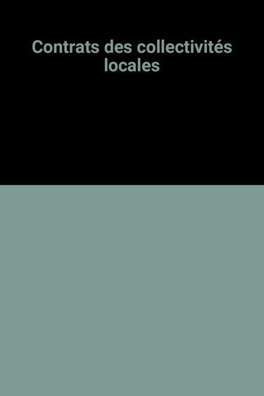 Contrats des collectivites locales