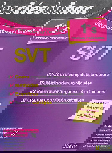 SVT 1re S : nouveau programme