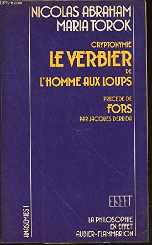 Couverture de Cryptonymie ou verbier