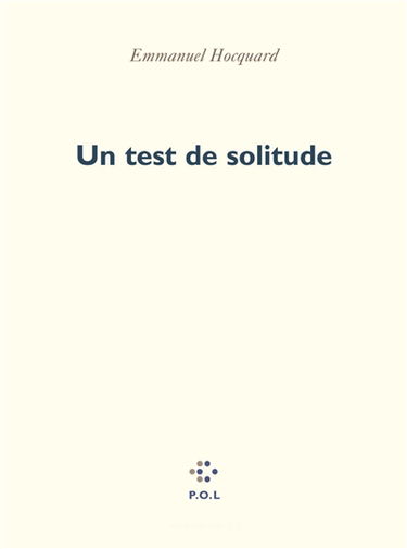 Un test de solitude : sonnets