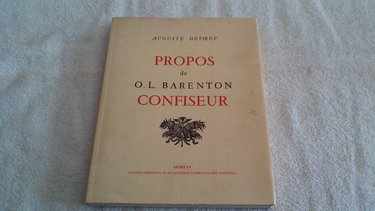 Couverture de Propos de o.-l. barenton confiseur, ancien eleve de l'ecole polytechnique