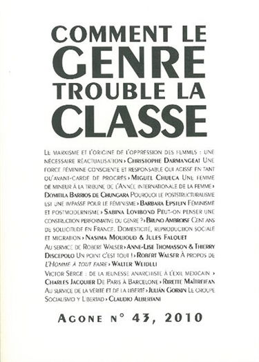 Agone, n° 43. Comment le genre trouble la classe
