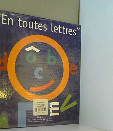 Couverture de En toutes lettres par Jean Alessandrini