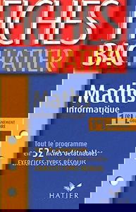 Fiches Bac Hatier : Maths - Informatique, 1ère L - Enseignement obligatoire