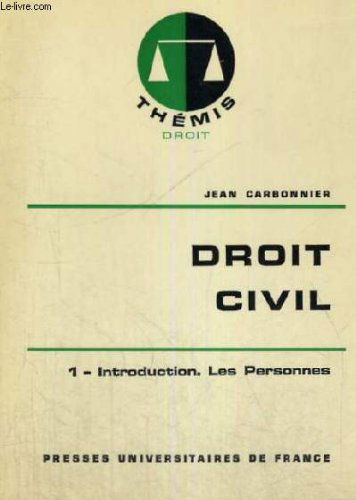 Droit civil - 1/ introduction, les personnes