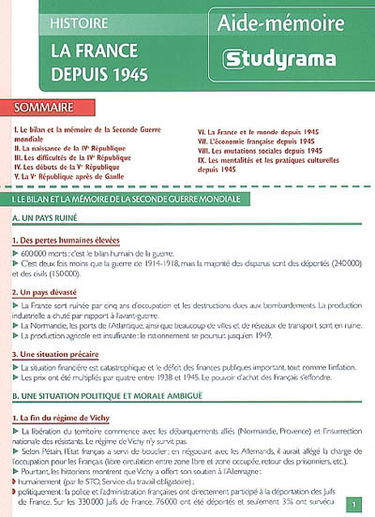 La France depuis 1945