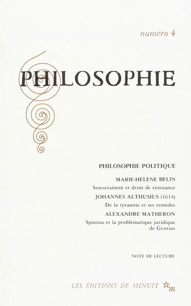 Philosophie, n° 4. La Philosophie politique à l'âge classique