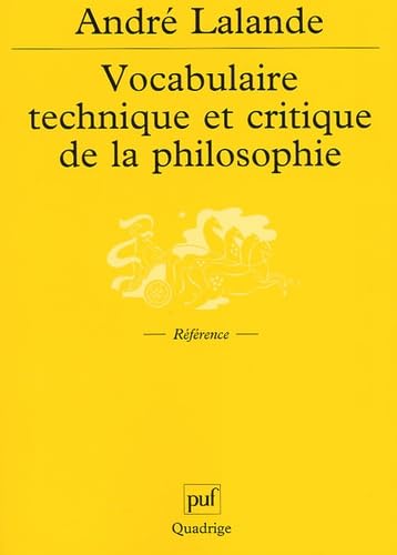 Vocabulaire technique et critique de la philosophie