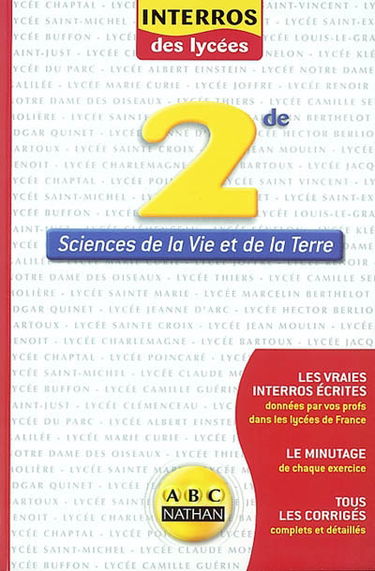 Sciences de la vie et de la terre, 2de