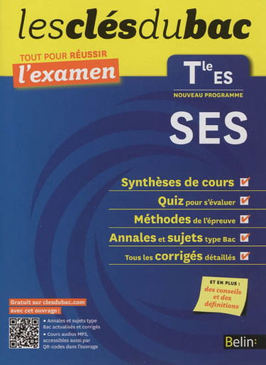 SES terminale ES : nouveau programme