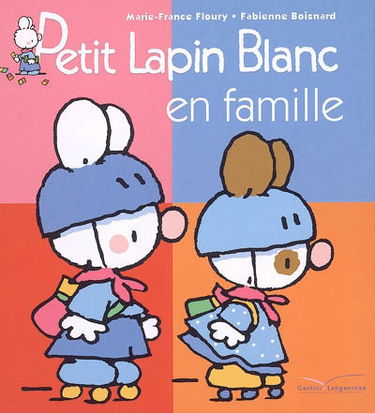 Petit lapin blanc en famille