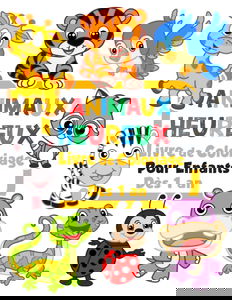 Animaux heureux Coloriages pour les tout-petits: 100 animaux drôles. Livre de coloriage facile pour les enfants d'âge préscolaire