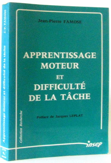 Apprentissage moteur et difficulté de la tâche