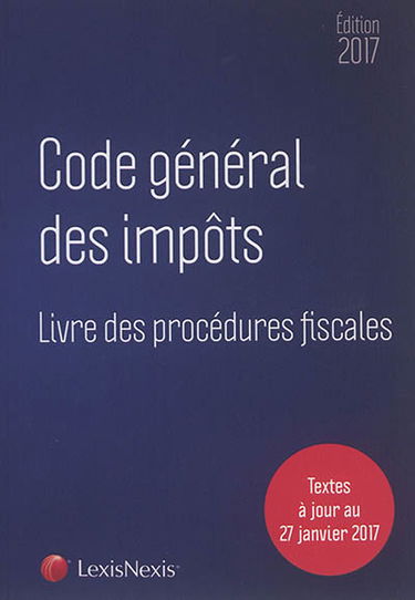 Code général des impôts : livre des procédures fiscales