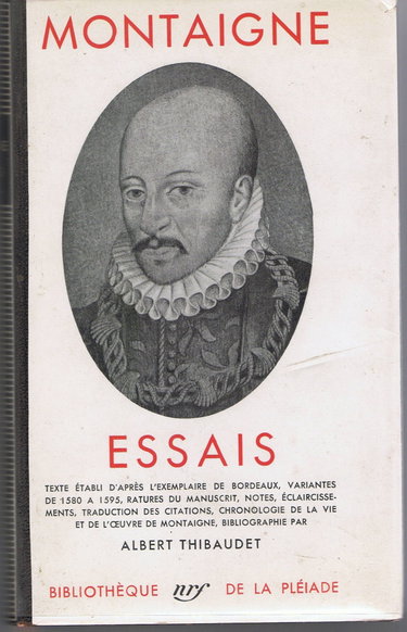 Couverture de Essais - texte établi d'après l'exemplaire de bordeaux, variantes de 1580 à 1595, ratures du manuscrit, notes ,éclaircissements, traductions des ... montaigne, bibliographie par albert thibaudet