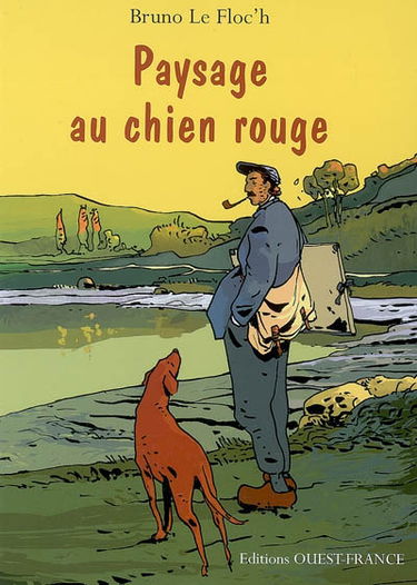 Paysage au chien rouge