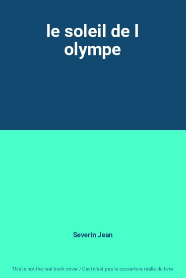Couverture de le soleil de l olympe