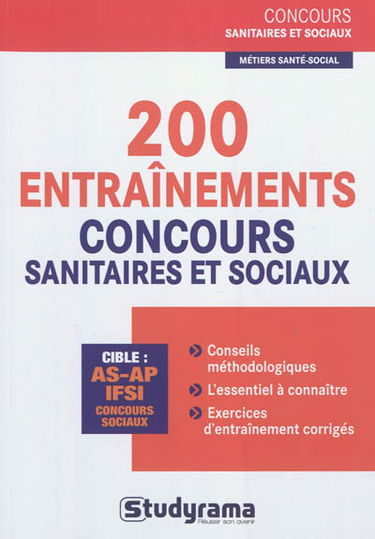200 entraînements concours sanitaires et sociaux