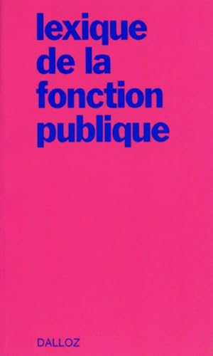 Lexique de la Fonction publique