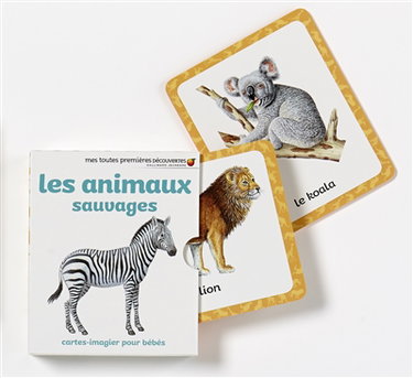 Couverture de Les animaux sauvages : cartes-imagier pour bébés