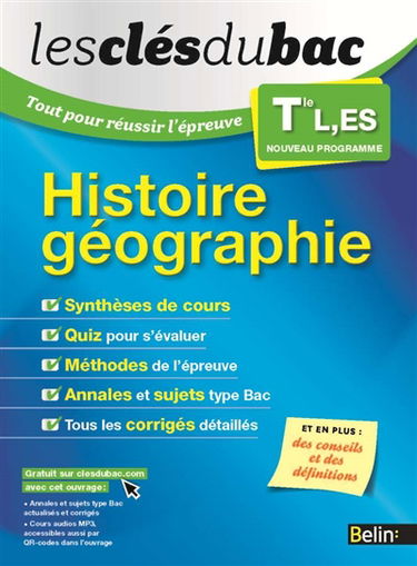 Histoire géographie terminale L, ES : nouveau programme