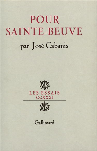 Pour Sainte-Beuve