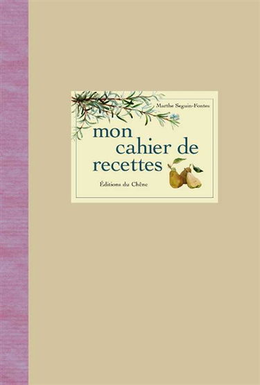 Mon cahier de recettes
