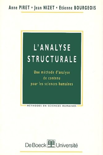 L'analyse structurale : une méthode d'analyse de contenu pour les sciences humaines