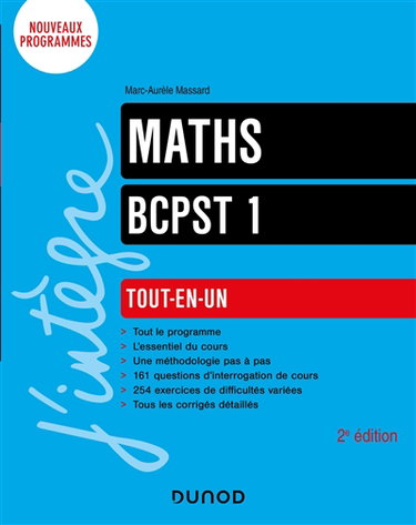 Couverture de Maths BCPST 1 : tout-en-un : nouveaux programmes