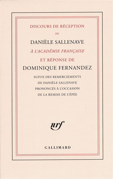 Discours de réception à l'Académie française